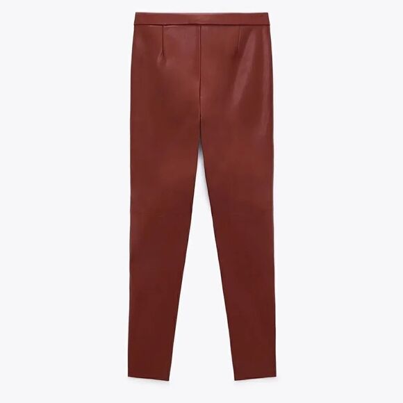 ZARA LEATHER LEGGINGS  - Picture 9 of 10
